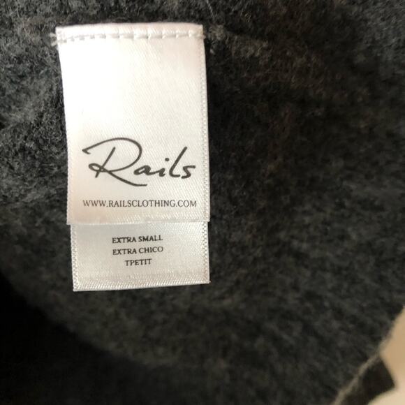 Rails Olivia Cashmere Blend Lace Up Sweater in Charcoal Grey - Picture 7 of 8